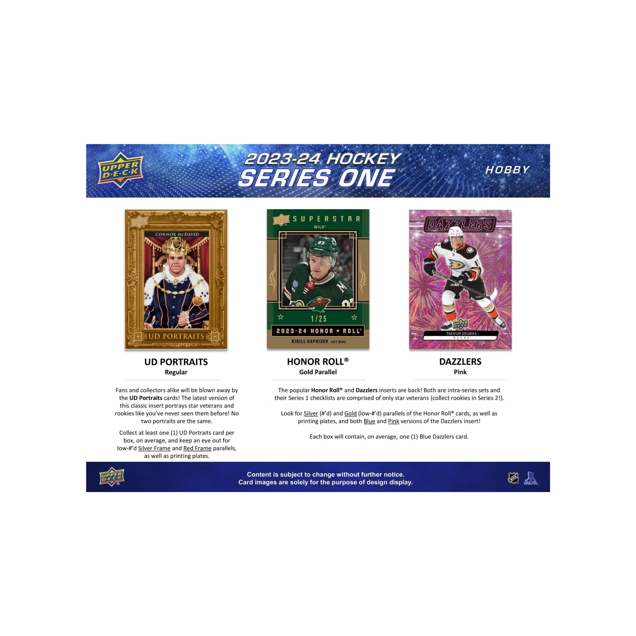 2023-24 Upper Deck Series 1 Hockey Hobby Box